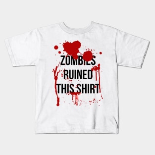 Zombie Attack Blood Splatter Kids T-Shirt